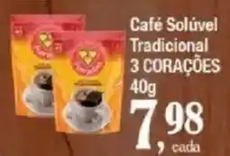 Supermercados Unidos Café Solúvel Tradicional 3 Corações oferta