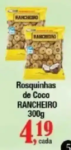 Supermercados Unidos Rosquinhas de Coco RANCHEIRO oferta