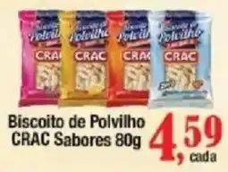 Supermercados Unidos Biscoito de Polvilho CRAC Sabores oferta