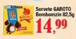 Supermercados Unidos Sorvete garoto bombomzin oferta