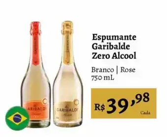 Novo Atacarejo Espumante Garibaldo Zero Alcool oferta
