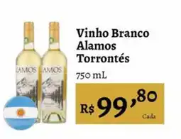 Novo Atacarejo Vinho Branco Alamos Torrontés oferta