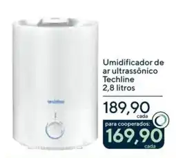 Drogaria Coop Umidificador de ar ultrassônico techline 2,8 litros oferta