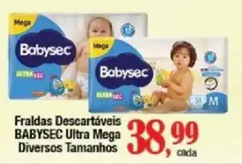 Fraldas Descartáveis Babysec Ultra Mega
