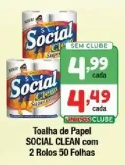Supermercados Unidos Toalha de Papel Social Clean oferta