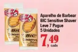 Supermercados Unidos Aparelho de Barbear BIC Sensitive Shaver oferta