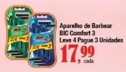 Supermercados Unidos Aparelho de barbear bic comfort 3 oferta