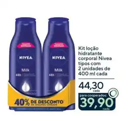 Drogaria Coop Kit loção hidratante corporal nivea tipos oferta
