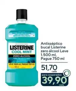 Drogaria Coop Antisséptico bucal listerine cool mint zero álcool oferta