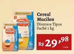 Novo Atacarejo Cereal Mucilon Diversos Tipos oferta