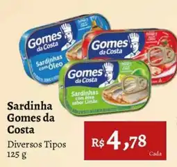 Novo Atacarejo Sardinha Gomes da Costa oferta