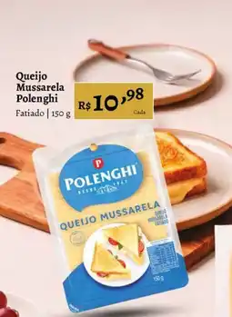 Novo Atacarejo Queijo mussarela polenghi fatiado oferta