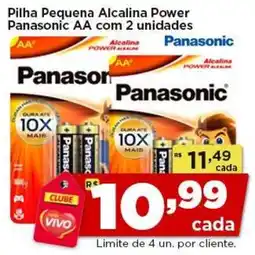 Rede Vivo Pilha Pequena Alcalina Power Panasonic AA oferta