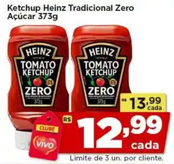 Rede Vivo Ketchup heinz tradicional zero açúcar oferta