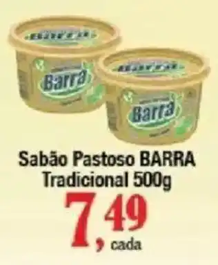 Supermercados Unidos Sabão pastoso barra tradicional oferta