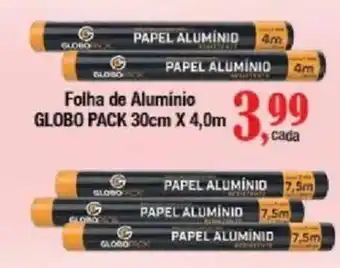 Supermercados Unidos folha de alumínio globo pack oferta