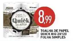 Calvo Atacadista Toalha de papel quick big 2x120 folha simples oferta