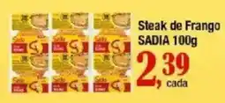 Supermercados Unidos Steak de Frango SADIA oferta