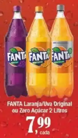 Supermercados Unidos fanta laranja/uva original ou zero açúcar oferta