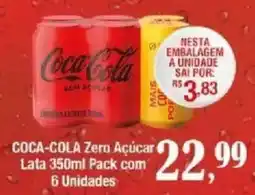 Supermercados Unidos Coca-Cola zero açúcar oferta