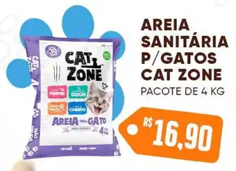 Areia sanitária p/ gatos cat zone