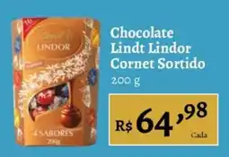 Novo Atacarejo Chocolate Lindt Lindor Cornet Sortido oferta
