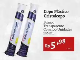 Novo Atacarejo Copo Plástico Cristalcopo oferta