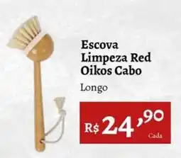 Novo Atacarejo Escova Limpeza Red Oikos Cabo Longo oferta