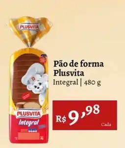 Novo Atacarejo Pão de forma Plusvita Integral oferta