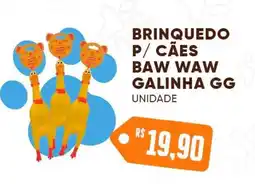 Villefort Atacadista brinquedo p/ cães baw waw galinha gg oferta