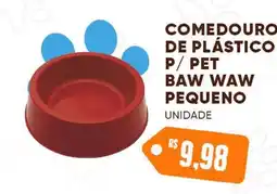 Villefort Atacadista comedouro de plástico p/ pet baw waw pequeno oferta