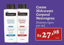 Novo Atacarejo Creme Hidratante Corporal Neutrogena Diversos tipos oferta