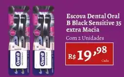 Novo Atacarejo Escova Dental Oral B Black Sensitive 35 extra Macia oferta