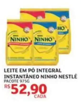 Leite em pó integral instantâneo ninho nestlé