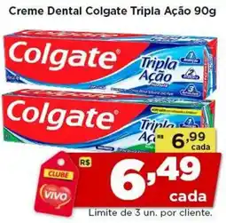 Rede Vivo Creme Dental Colgate Tripla Ação oferta