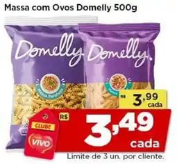 Rede Vivo Massa com Ovos Domelly oferta