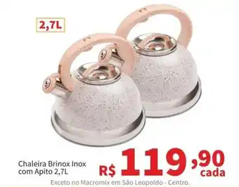 Chaleira Brinox Inox com Apito