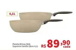 Macromix Atacado Panela Brinox Wok Suprema Vanilla oferta