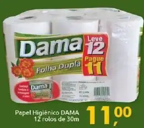 Supermercados Nori Papel Higiénico Dama 12 rolos de 30m oferta