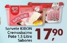 Sorvete Kibon Cremosissimo pote 1.5L sabores