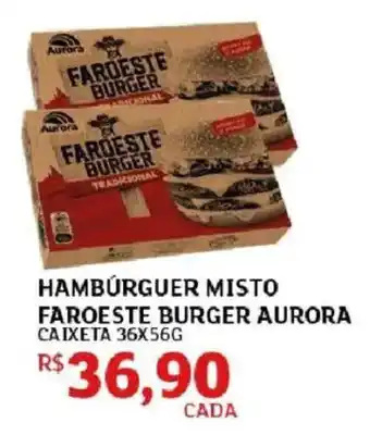 Hambúrguer misto faroeste burger aurora