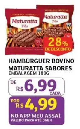 Assaí Atacadista Hambúrguer bovino maturatta sabores oferta