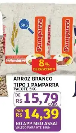 Assaí Atacadista Arroz branco tipo 1 pamparra oferta