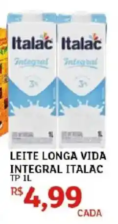 Assaí Atacadista Leite longa vida integral italac oferta