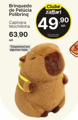 Comercial Zaffari Brinquedo de Pelúcia Polibrinq Capivara Mochilinha oferta