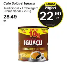 Comercial Zaffari Café Solúvel Iguacu Tradicional oferta