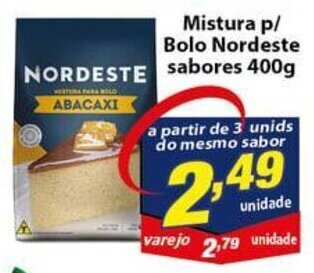 Vencedor Atacadista Mistura p/ Bolo Nordeste sabores 400g oferta
