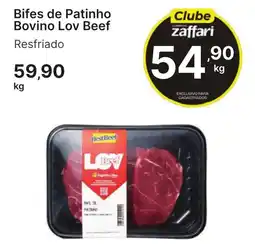 Comercial Zaffari Bifes de Patinho Bovino Lov Beef oferta