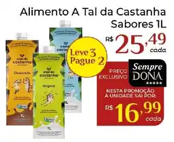 Dona de Casa Alimento A Tal da Castanha Sabores oferta