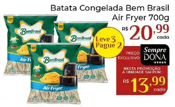 Batata congelada bem brasil air fryer